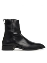 Calvin Klein Kozaki Slim Clean Zip Boot Lth HM0HM02007 Czarny. Czarne buty zimowe męskie Calvin Klein, bez wzorów, ze skóry, bez obcasa, bez zapięcia. Za 699.99 zł.