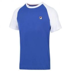 Koszulka sportowa męska Fila Ray. Niebieskie koszulki sportowe męskie Fila, m, bez wzorów, z bawełny, bez ramiączek, trekkingowe. Za 276.00 zł.