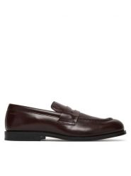 Calvin Klein Półbuty Ess Rubber Penny Loafer Pol Lth HM0HM02025 Brązowy. Brązowe buty wizytowe męskie Calvin Klein, bez wzorów, ze skóry, bez obcasa, bez zapięcia. Za 569.99 zł.