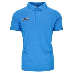 Koszulka polo KEEZA Draco z krótkim rękawem. Niebieskie bluzki damskie KEEZA, m, bez wzorów, sportowe, bez kołnierzyka, bez ramiączek. Za 65.00 zł.