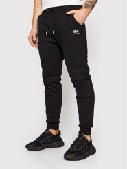 Alpha Industries Spodnie dresowe Basic Jogger 116370 Czarny Slim Fit. Czarne spodnie sportowe męskie Alpha Industries, m, bez wzorów, z bawełny. Za 299.99 zł.