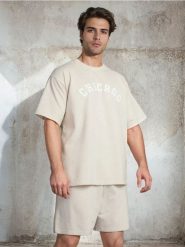 Dwuczęściowa piżama oversize - wielobarwny. Piżamy męskie Sinsay, l, bez wzorów, bez kołnierzyka, bez ramiączek. Za 49.99 zł.