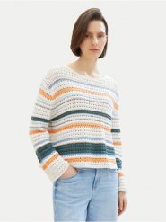 Tom Tailor Sweter 1040352 Kolorowy Loose Fit. Swetry nierozpinane damskie Tom Tailor, s, bez wzorów, z bawełny, bez kołnierzyka, bez ramiączek. W wyprzedaży za 119.99 zł.