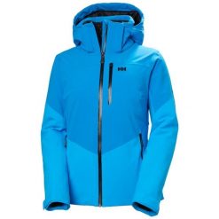 Damska kurtka narciarska Helly Hansen Alphelia. Niebieskie kurtki sportowe damskie Helly Hansen, na zimę, bez wzorów, bez ramiączek, bez kaptura, narciarskie. W wyprzedaży za 1,649.00 zł.