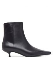 Calvin Klein Botki Kitten Heel Ankle Boot Lth HW0HW03165 Brązowy ciemny. Brązowe botki damskie Calvin Klein, bez wzorów, ze skóry, bez obcasa, na szpilce, bez zapięcia. Za 799.99 zł.