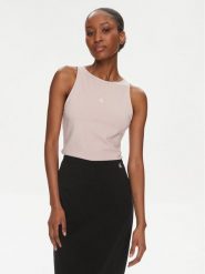 Calvin Klein Jeans Top Archival J20J223107 Różowy Slim Fit. Czerwone topy damskie Calvin Klein Jeans, xl, bez wzorów, z jeansu, bez kołnierzyka, bez ramiączek. Za 189.99 zł.