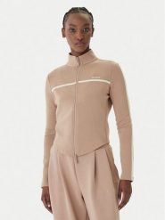 Guess Bluza V6GQ04 K2911 Beżowy Regular Fit. Brązowe bluzy damskie Guess, xs, z aplikacjami, z syntetyku, bez ramiączek, bez kaptura. Za 394.99 zł.