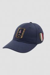 AERONAUTICA MILITARE Granatowa męska czapka With Patch. Niebieskie czapki męskie Aeronautica Militare, bez wzorów. W wyprzedaży za 159.99 zł.