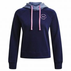 Bluza z kapturem Damska Under Armour Rival Fleece Kobieta. Czerwone bluzy damskie Under Armour, m, bez wzorów, sportowe, bez ramiączek, z kapturem. W wyprzedaży za 220.20 zł.