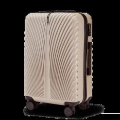 Walizka Średnia WINGS SWAN 2.0 24" BEIGE. Brązowe walizki damskie Wings, bez wzorów, z materiału, średnie. Za 209.90 zł.