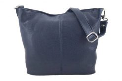 Listonoszka skórzana BARBERINI'S granatowa 12-4. Niebieskie torebki wizytowe damskie Barberinis, bez wzorów, ze skóry, duże, bez dodatków. Za 193.99 zł.
