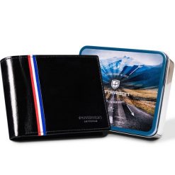 Portfel męski Peterson PTN 22301-VT-A czarny. Czarne portfele męskie Peterson, bez wzorów, ze skóry. Za 169.99 zł.