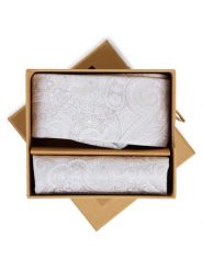 Finshley & Harding London Krawat i poszetka z jedwabiu Mężczyźni Jedwab beżowy|biały, ONE SIZE. Białe krawaty i muchy Finshley & Harding London, bez wzorów, z jedwabiu, eleganckie. Za 199.95 zł.