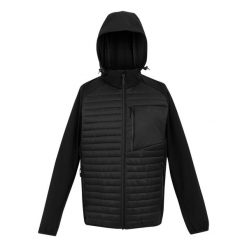Kurtka puchowa Regatta Pro Hybrid II. Czarne kurtki męskie Regatta, m, bez wzorów, z materiału, bez kaptura, trekkingowe. Za 139.99 zł.