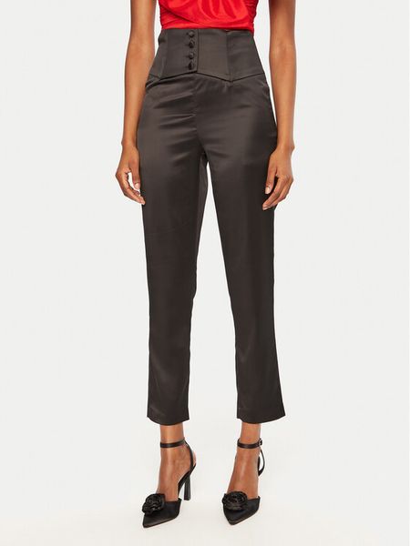 Bardot Spodnie materiałowe 59146PB3 Czarny Regular Fit. Czarne spodnie materiałowe damskie Bardot, bez wzorów, z materiału. Za 269.99 zł.