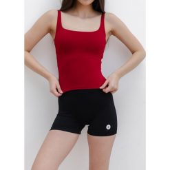 Top do ćwiczeń Moonholi Solara z ramiączkami. Czerwone topy damskie MOONHOLI, bez wzorów, sportowe, bez kołnierzyka, bez ramiączek. Za 169.00 zł.