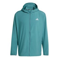 Kurtka adidas Run It. Zielone kurtki męskie Adidas, bez wzorów, do biegania. Za 239.85 zł.