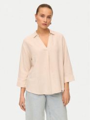 Guess Bluzka W5RP12 KAQL2 Beżowy Regular Fit. Brązowe bluzki damskie Guess, s, z aplikacjami, z syntetyku, bez kołnierzyka, bez ramiączek. Za 259.99 zł.