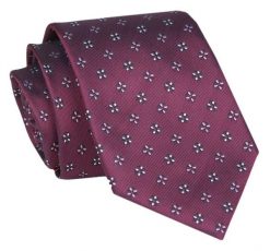 Męski Krawat - Bordo w Groszki - Angelo di Monti. Czerwone krawaty i muchy Angelo di Monti, bez wzorów, z tkaniny, eleganckie. Za 45.00 zł.