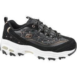 Buty sportowe Sneakersy damskie, D'Lites. Czarne obuwie sportowe damskie Skechers, bez wzorów, z materiału, bez zapięcia, trekkingowe. Za 359.99 zł.