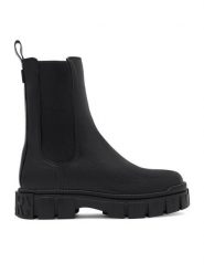 Gino Rossi Botki 4064 Czarny. Czarne botki damskie Gino Rossi, bez wzorów, ze skóry, bez obcasa, na płaskiej podeszwie, bez zapięcia. Za 299.99 zł.