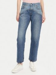 Levi's® Jeansy Western 501® 001V3-0001 Niebieski Regular Fit. Niebieskie jeansy damskie bez wzorów, z bawełny. Za 369.99 zł.