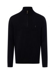 Polo Ralph Lauren sweter z wełny typu troyer Mężczyźni Wełna czarny, XL. Czarne swetry męskie Polo Ralph Lauren, m, bez wzorów, z wełny, bez kołnierzyka, bez ramiączek. Za 1,199.95 zł.