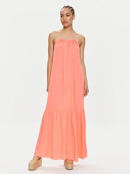 Tommy Hilfiger Sukienka letnia UW0UW05406 Pomarańczowy Relaxed Fit. Brązowe sukienki damskie Tommy Hilfiger, na lato, l, bez wzorów, z wiskozy, bez kołnierzyka, bez ramiączek. Za 359.99 zł.