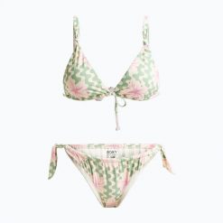 Strój kąpielowy dwuczęściowy damski ROXY Hibiscus Daze Elongated Tri. Zielone stroje kąpielowe damskie Roxy, l, bez wzorów, z elastanu. Za 199.99 zł.