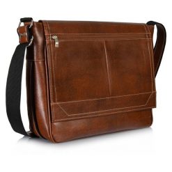 Torba męska Tizano brązowa TM15- E2. Brązowe torby na laptopa damskie TIZANO, bez wzorów, z materiału. Za 178.99 zł.