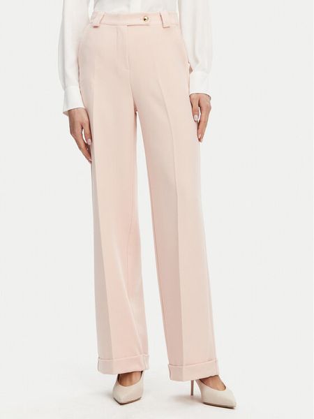 Maryley Spodnie materiałowe 25EB537/M26/43PY Różowy Regular Fit. Czerwone spodnie materiałowe damskie Maryley, bez wzorów, z materiału. Za 129.99 zł.