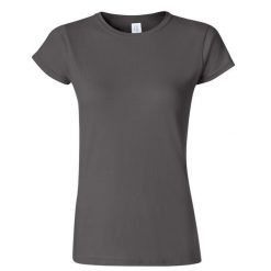 Koszulka Damska Krótki Rękaw Soft Style. Czarne bluzki damskie GILDAN, xl, bez wzorów, sportowe, bez kołnierzyka, bez ramiączek. Za 46.99 zł.
