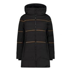 Płaszcz damski turystyczne CMP 33K0406. Czarne płaszcze damskie CMP, l, bez wzorów, bez kołnierzyka, bez kaptura. W wyprzedaży za 909.99 zł.