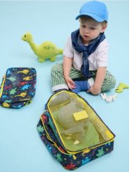 Organizery do walizki z motywem dinozaurów 6 pack - zielony. Zielone walizki damskie Sinsay, bez wzorów. Za 29.99 zł.