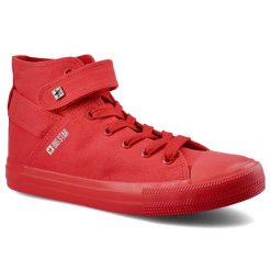 Czerwone Trampki Big Star Damskie Półbuty Na Rzep. Czerwone trampki i tenisówki damskie BIG STAR, bez wzorów, z gumy, za kostkę, bez zapięcia. Za 85.00 zł.