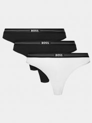 Boss Komplet 3 par stringów 50510030 Biały. Białe majtki damskie Boss, z bawełny. Za 219.99 zł.