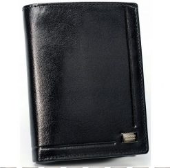 Portfel skórzany Rovicky PC-028-BAR czarny. Czarne portfele męskie ROVICKY, bez wzorów, ze skóry. Za 65.99 zł.