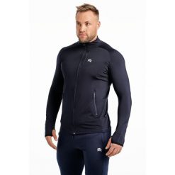 Bluza szybkoschnąca termoaktywna do biegania Rough Radical Boost. Niebieskie bluzy męskie ROUGH RADICAL, xl, bez wzorów, sportowe, bez ramiączek, bez kaptura. W wyprzedaży za 118.93 zł.
