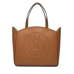Torebka KARL LAGERFELD. Brązowe shopperki damskie KARL LAGERFELD, bez wzorów, bez dodatków. Za 1,039.00 zł.