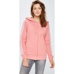 Adidas Originals - Bluza. Czerwone bluzy damskie adidas Originals, bez wzorów, z bawełny, bez ramiączek, z kapturem. W wyprzedaży za 199.90 zł.