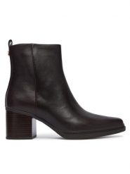 MICHAEL Michael Kors Botki Lex 40F5LXME5L Brązowy ciemny. Brązowe botki damskie MICHAEL Michael Kors, bez wzorów, ze skóry, bez obcasa, na słupku, bez zapięcia. Za 789.99 zł.