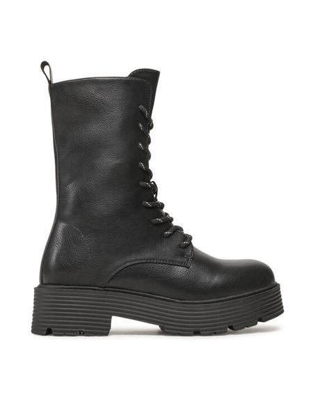 Jenny Fairy Trzewiki WS5902-03 Czarny. Czarne botki damskie Jenny Fairy, bez wzorów, ze skóry, bez obcasa, na płaskiej podeszwie, bez zapięcia. Za 199.99 zł.