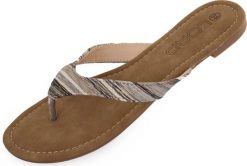 Damskie klapki Loap Herba Brown. Brązowe klapki damskie ÀLG, na lato, bez wzorów, z gumy, biznesowe, bez obcasa, bez zapięcia. Za 144.99 zł.