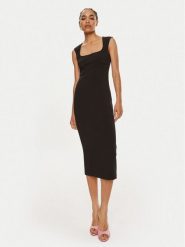Pinko Sukienka koktajlowa Valensole 103960 A20A Czarny Slim Fit. Czarne sukienki damskie Pinko, bez wzorów, z syntetyku, wizytowe, bez kołnierzyka, bez ramiączek. Za 759.99 zł.