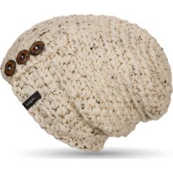 Woox Czapka unisex Kawhe Button Beanie beżowa. Czapki damskie Woox. Za 77.45 zł.