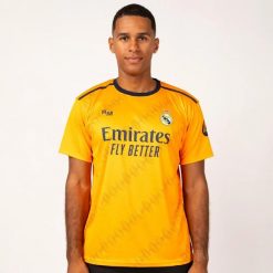Koszulka kibica Real Madryt 24-25 Premium Second Number, replika. Brązowe bluzki damskie REAL MADRID, l, bez wzorów, sportowe, bez kołnierzyka, bez ramiączek. W wyprzedaży za 203.80 zł.
