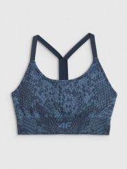 4F Biustonosz treningowy z niskim wsparciem - turkusowy XL/XXL. Niebieskie bielizna sportowa damska 4F, xl, bez wzorów, z dzianiny. Za 119.99 zł.