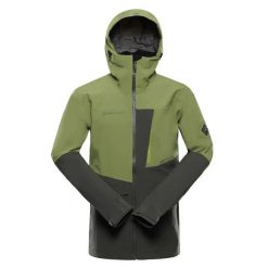 Kurtka turystyczna Alpine Pro Zarr 2. Zielone kurtki męskie Alpine Pro, bez wzorów, sportowe, bez kaptura. Za 899.00 zł.