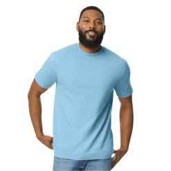 Koszulka Unisex Dla Dorosłych Softstyle Midweight. Niebieskie bluzki damskie GILDAN, m, bez wzorów, sportowe, bez kołnierzyka, bez ramiączek. Za 33.99 zł.