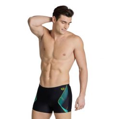 Szorty Kąpielowe Arena My Crystal Swim Short. Czarne kąpielówki męskie ARENA, m, bez wzorów, z materiału. Za 91.55 zł.